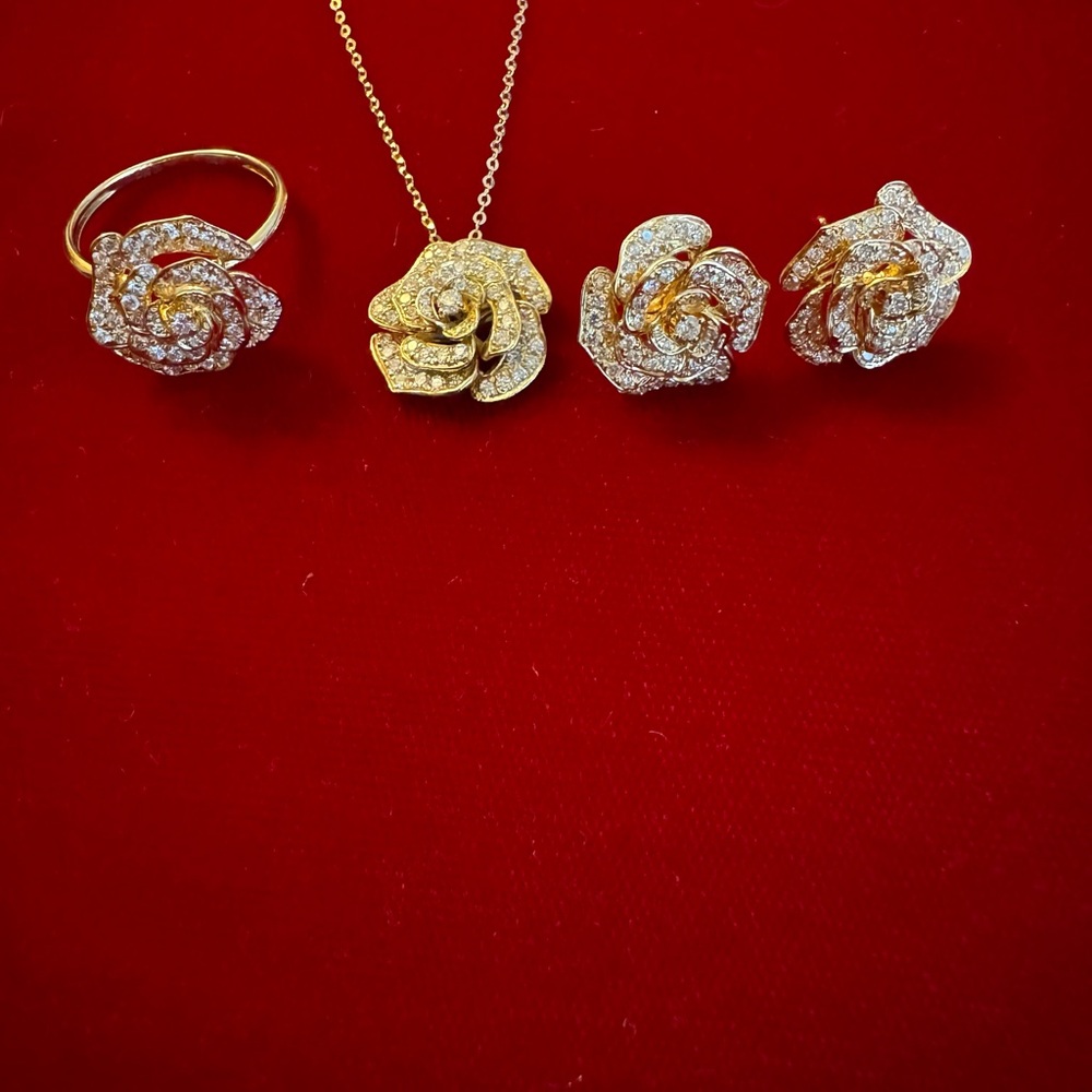 Elegant Gold and Carnelian Jewelry Set